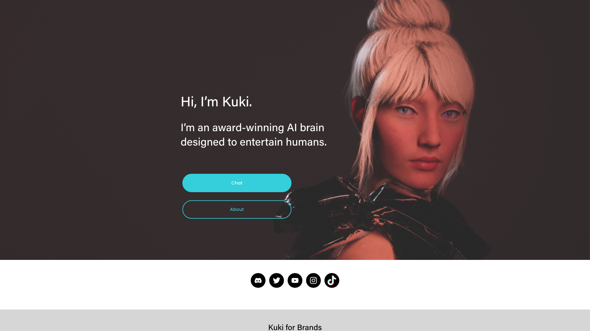 screenshot of website https://www.kuki.ai/